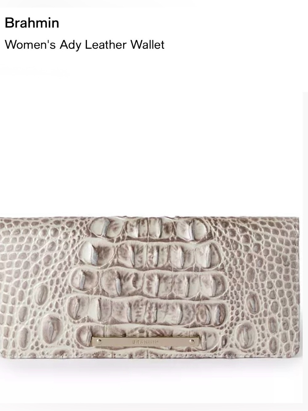 Brahmin Ady Leather Wallet - color Pristine